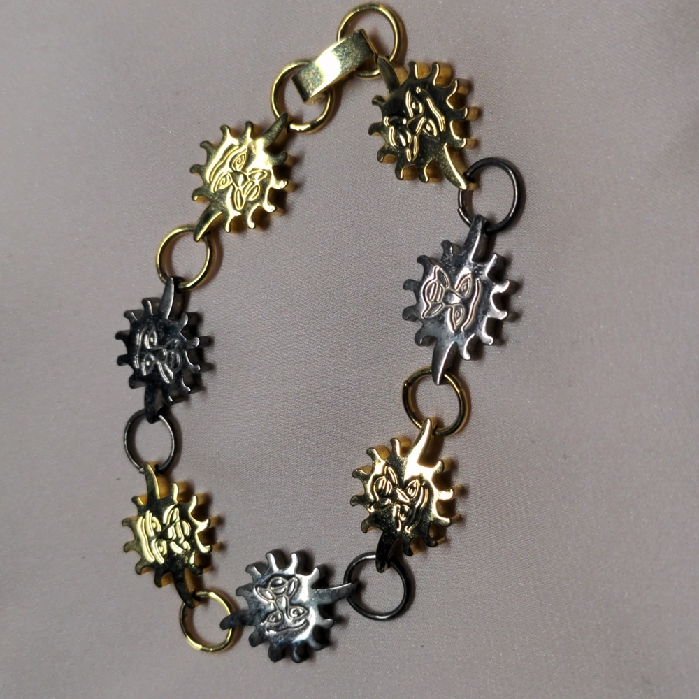 Sterling Silver Celestial Happy Sun Bracelet